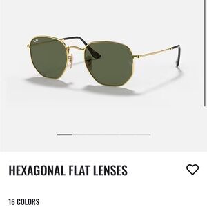 Ray-Ban Gold Frame Sunglasses with Green Lenses